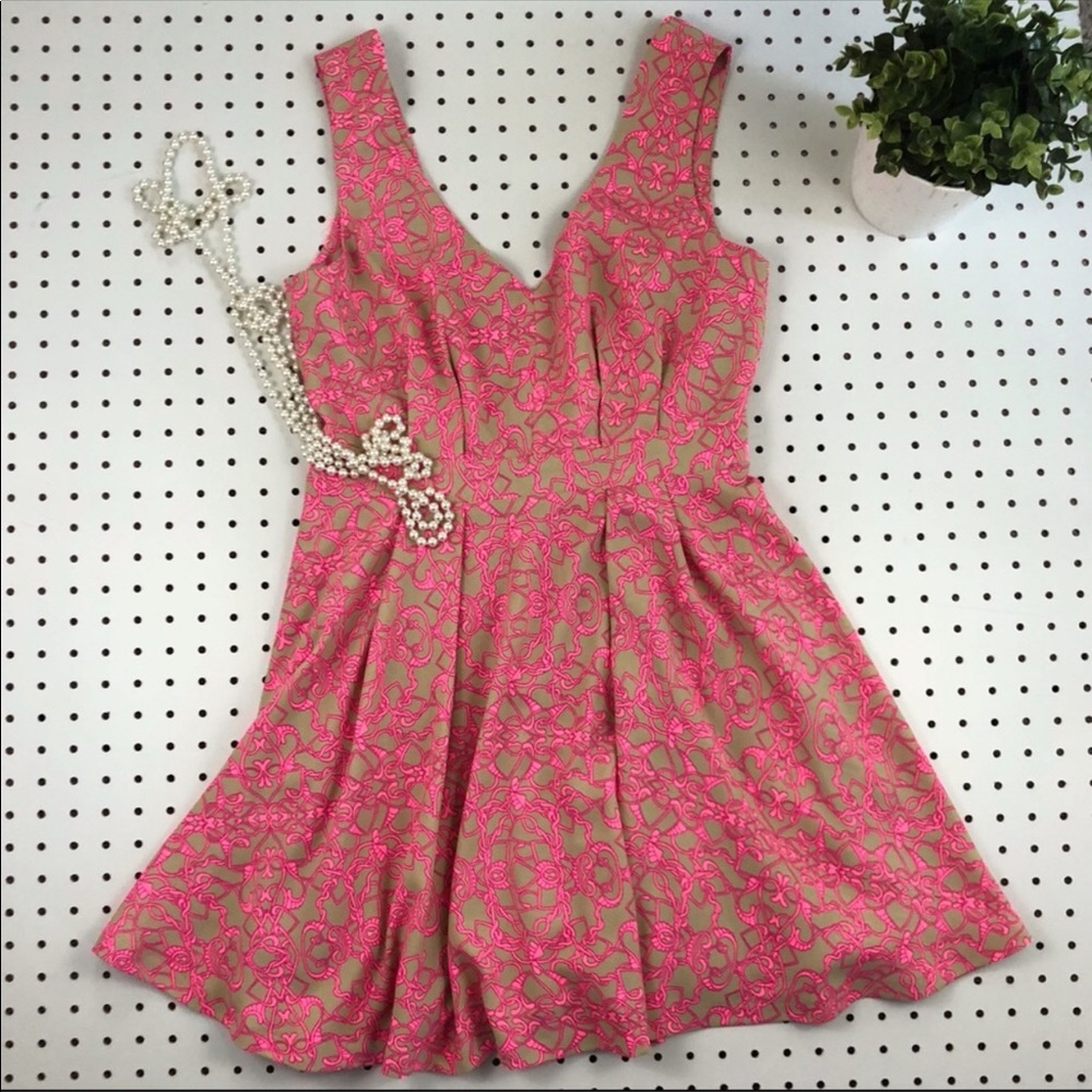 NWT Ark & Co fit and flare skater spring dress